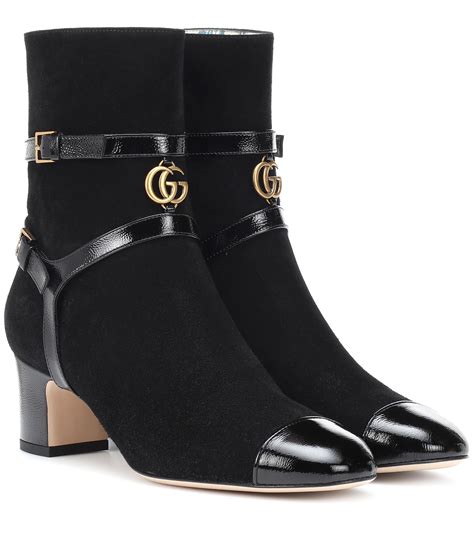 gucci embellished suede ankle boots|Gucci boots heels.